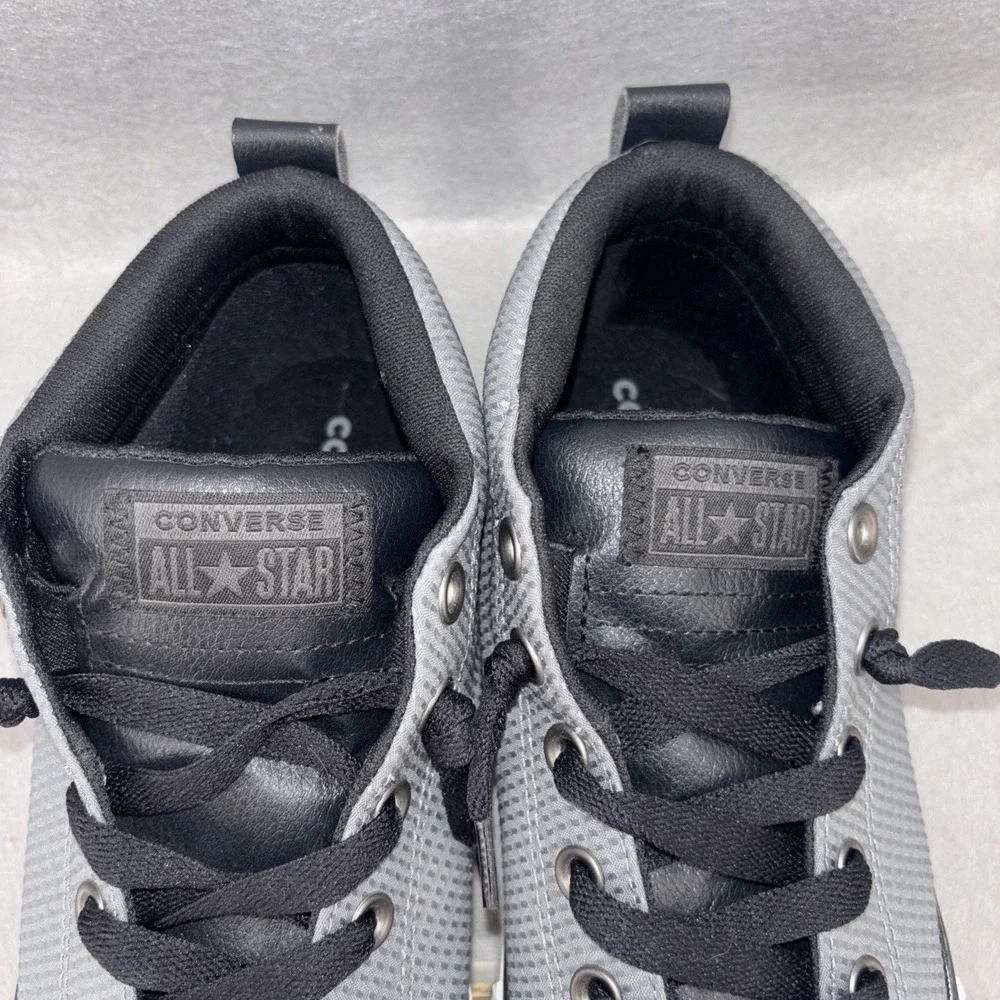 CONVERSE Chuck Taylor ALL STAR Street Mid Top Cool Grey Black Sneakers Youth‎ 6